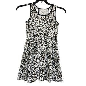 Girls Leopard Print Sleeveless Dress Size L (10–12) Fit & Flare Casual